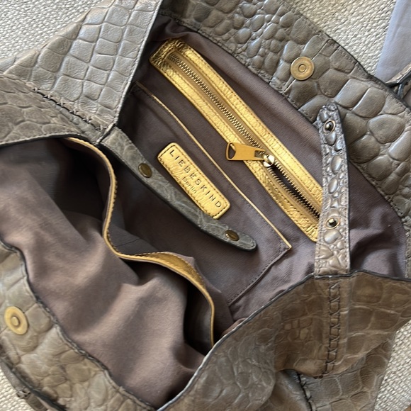 Liebeskind Chelsea Croc Embossed Leather Tote - Picture 4 of 11